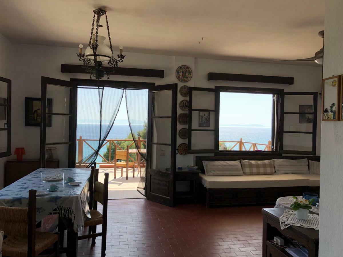 فيلا Unique Sea View House Kalandra المظهر الخارجي الصورة